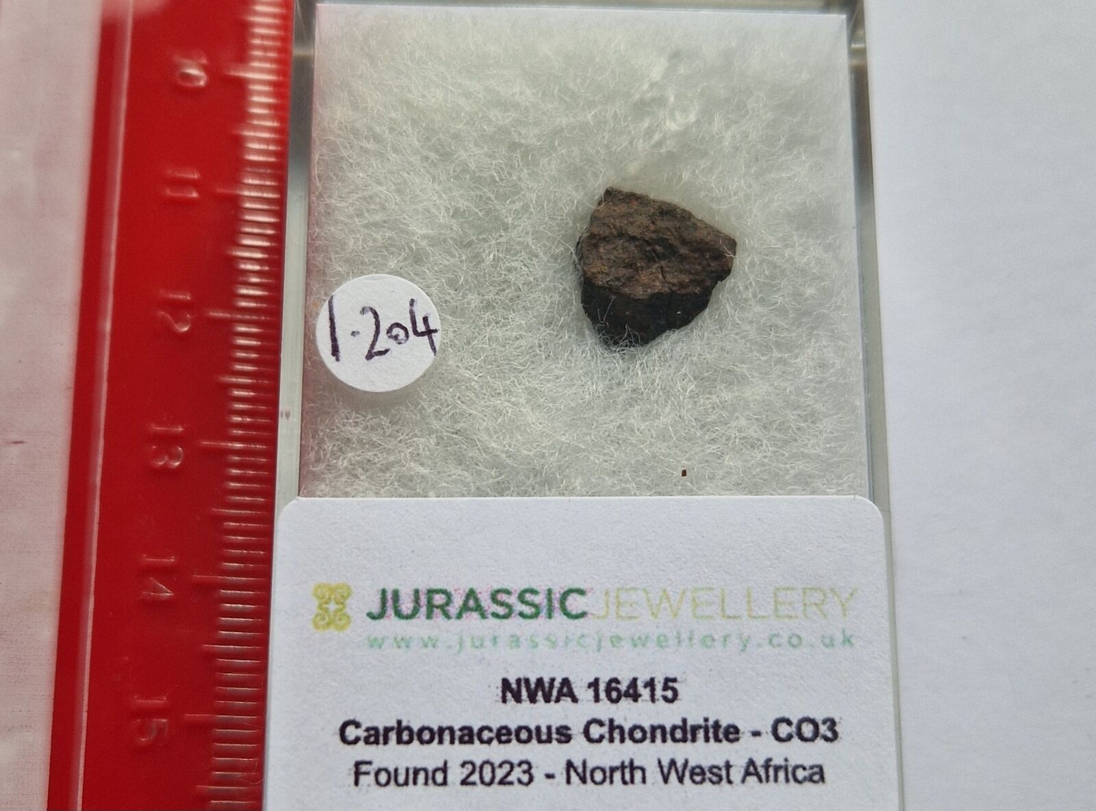 Carbonaceous Chondrite Meteorite -ULTRA RARE Meteorite Type  NWA 16415 -- Boxed 