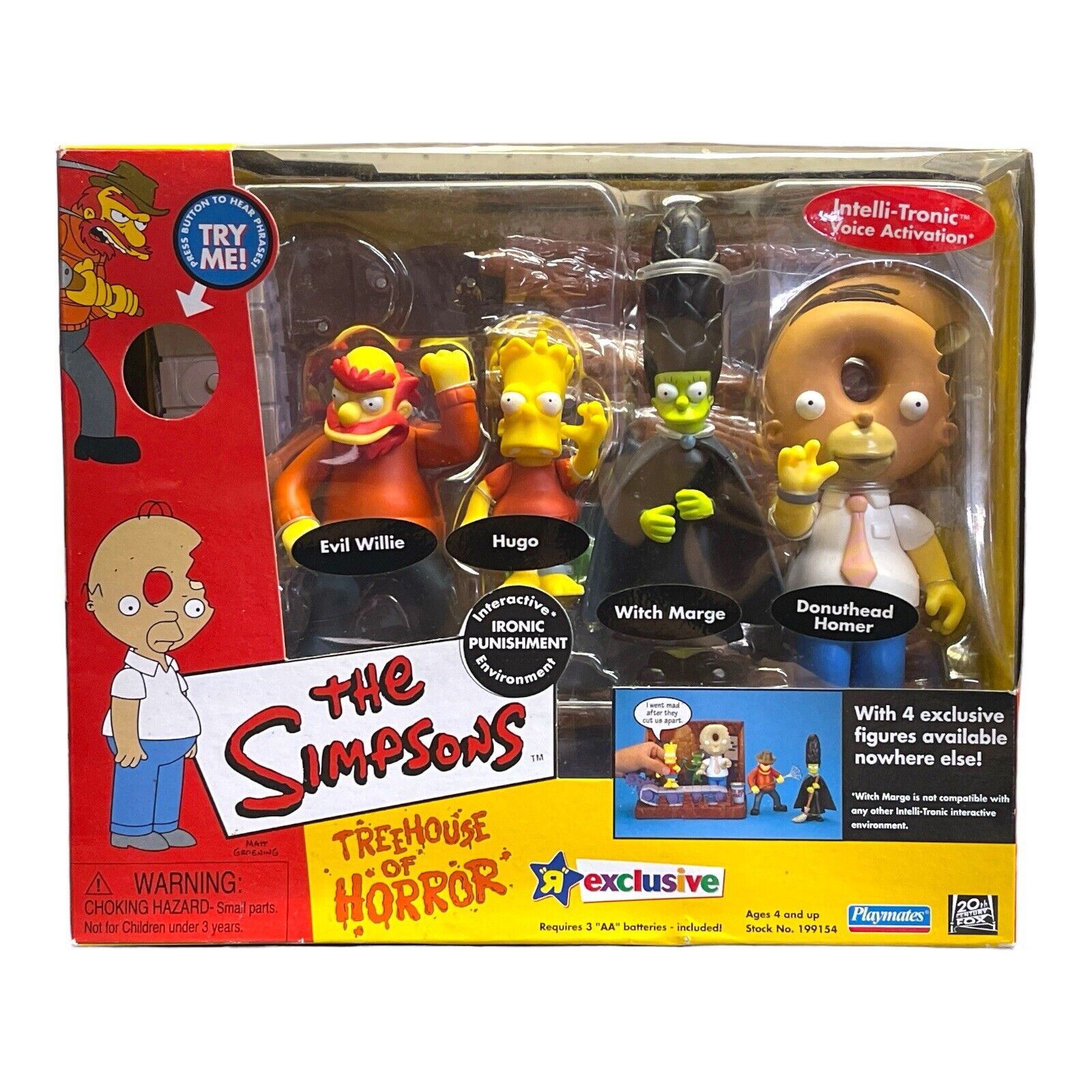 Simpsons TREEHOUSE OF HORROR Donuthead Homer IRONIC PUNISHMENT Playset Figures