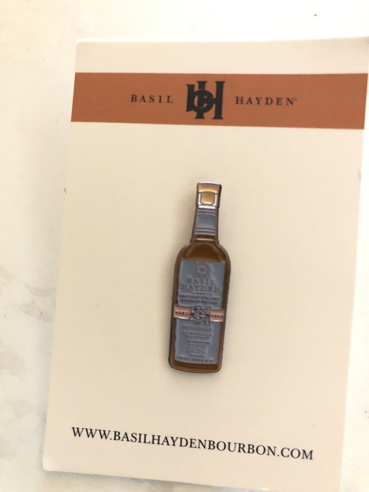 Basil Hayden Bourbon Whiskey Enamel Lapel Hat Pin *BRAND NEW*