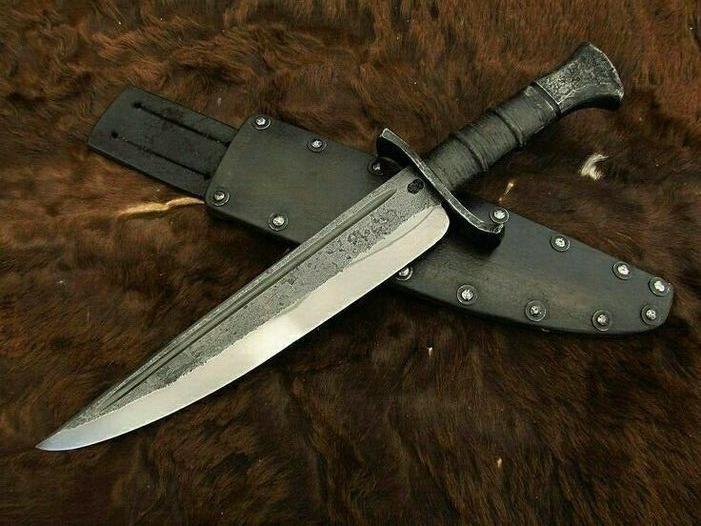 15 INCH ANTIQUE CUSTOM HAND MADE HUNTING KNIFE D2 STEEL