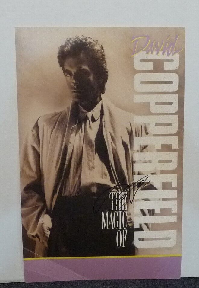 Signed 1985 David Copperfield Tour Poster Purdue University Elliott Music Hall
