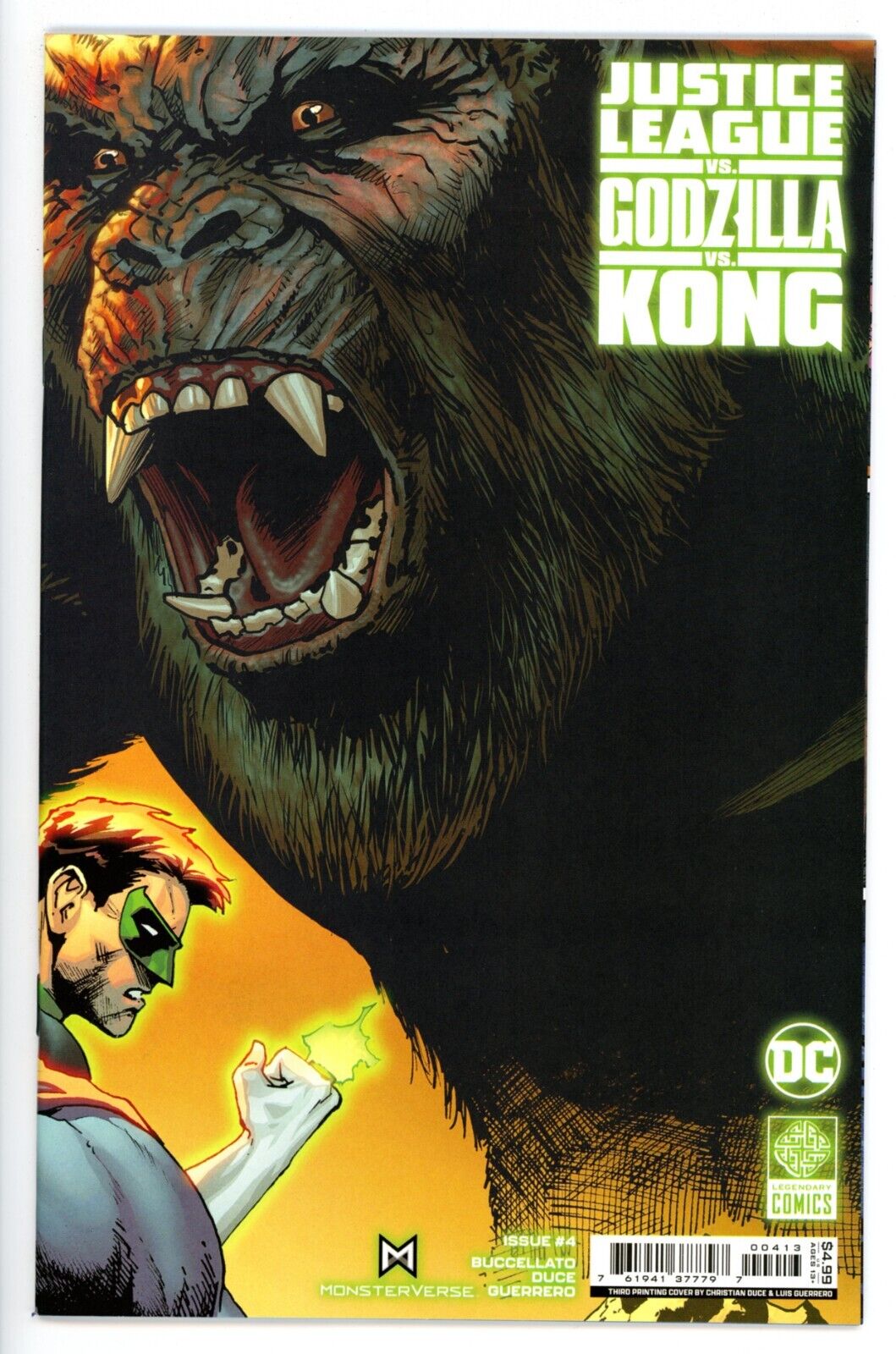 Justice League vs. Godzilla vs. Kong #4 3rd Printing variant . NM 🟥UNREAD🟥