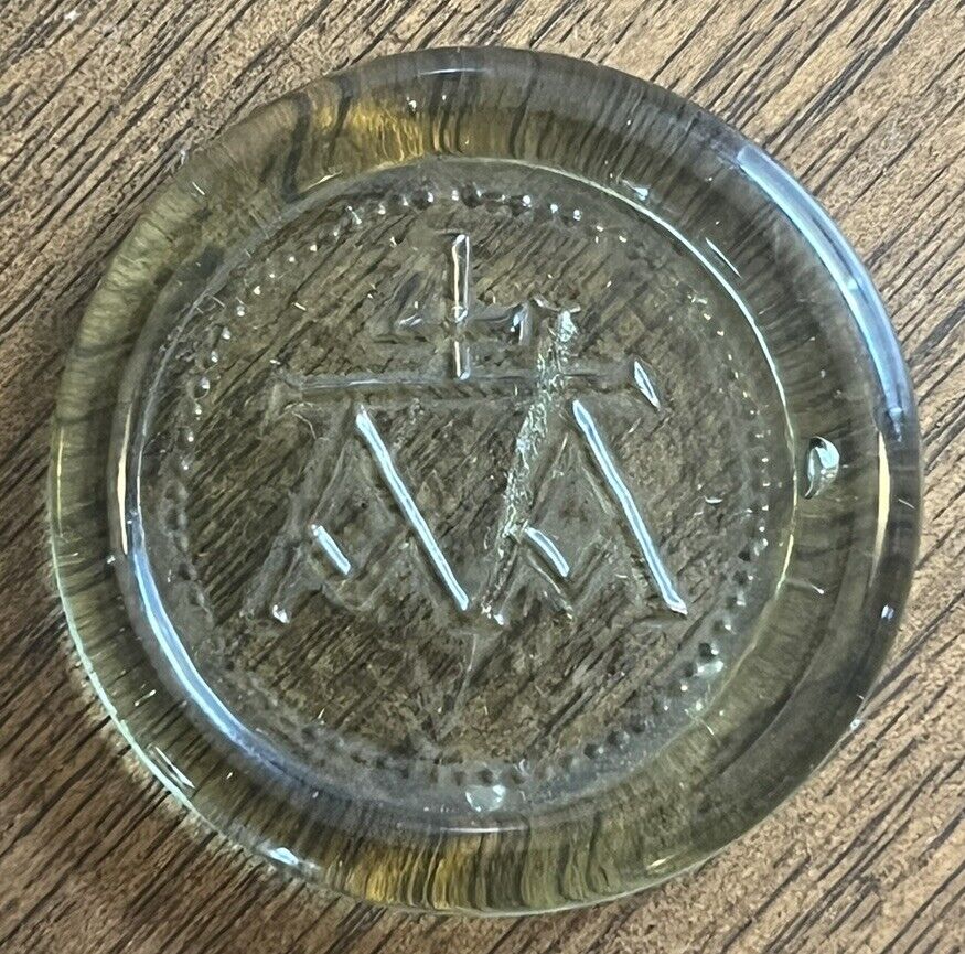 Rare Antique Major Arthur Allen II of Bacon's Castle - Glass Wax Seal