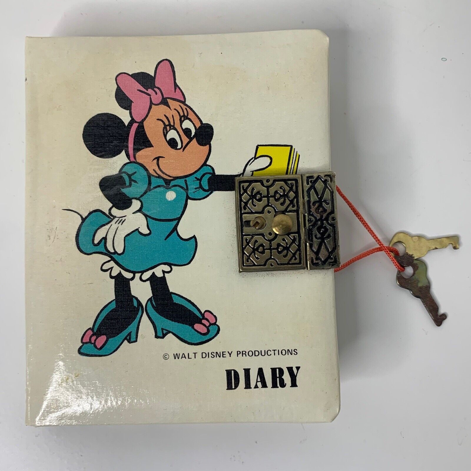 VTG Walt Disney Productions Minnie Mouse Journal Diary Cover New