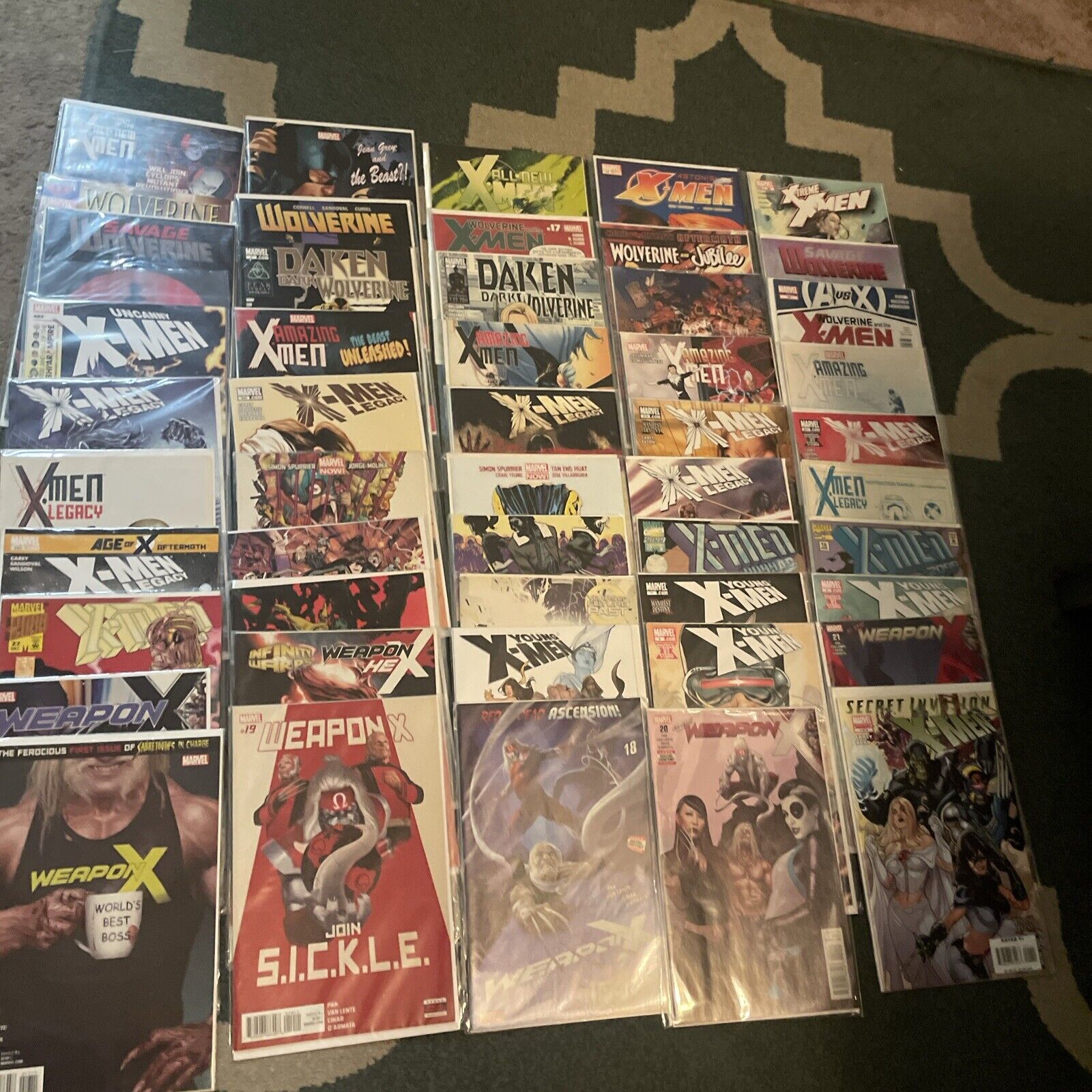 50 Marvel Comics Huge Lot, Wolverine, X-Men, Weapon X, Other Titles, Lot XM4