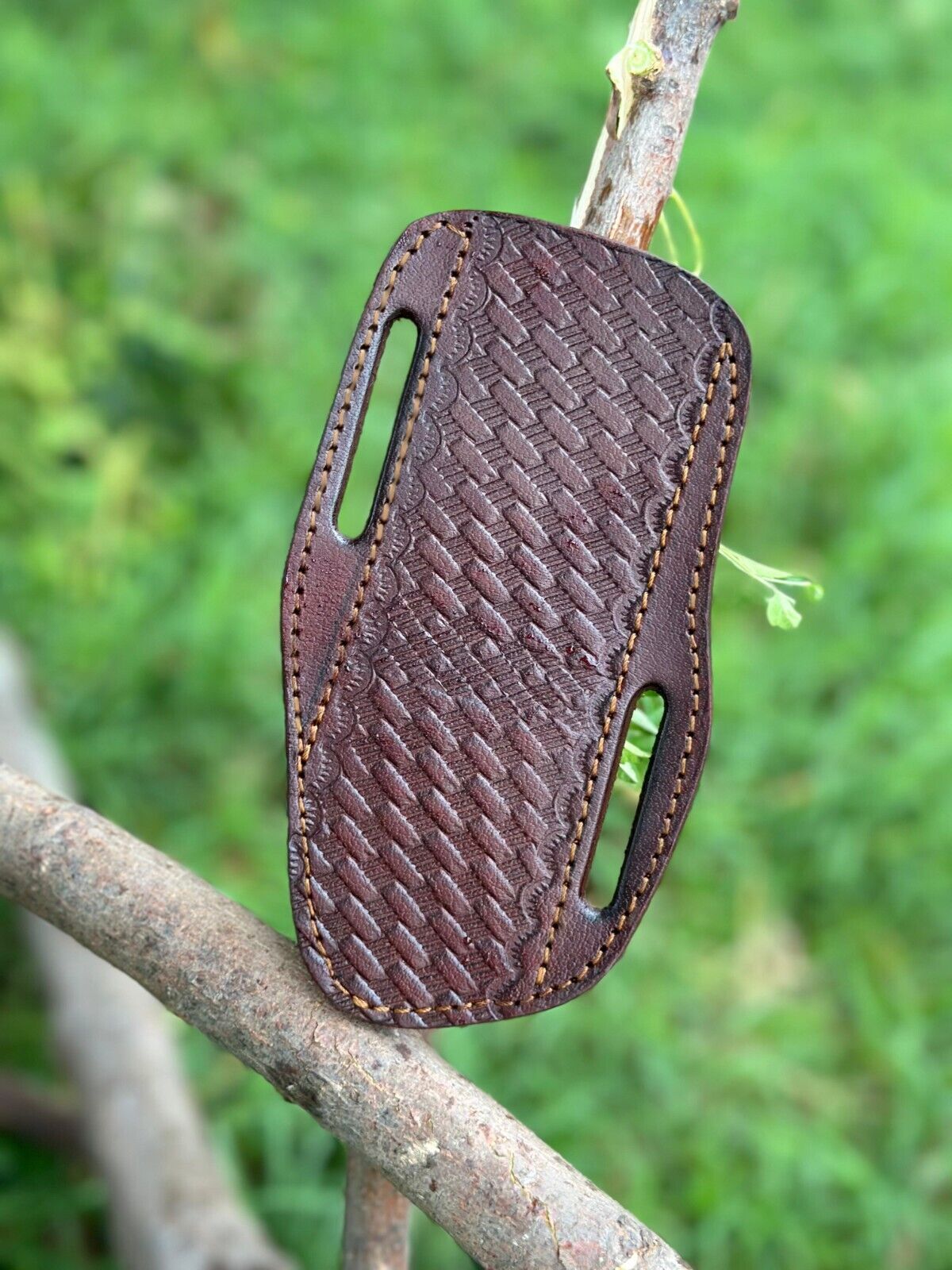 GENUINE LEATHER HAND CRAFTED BELT SHEATH HOLSTER FOR FIXED BLADE KNIFE EDC AZ