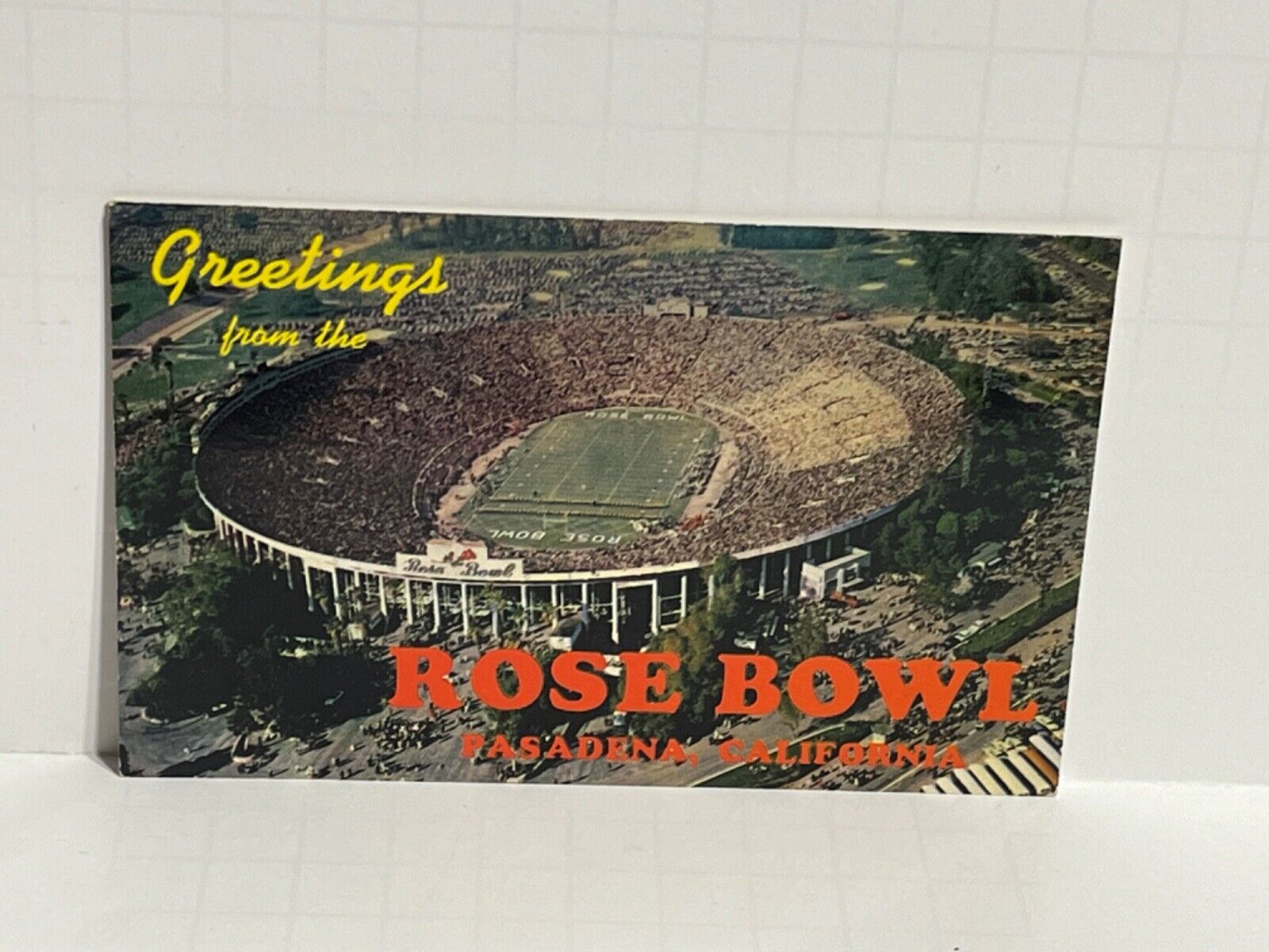 Postcard Greetings Rose Bowl Stadium Pasadena California  CA A68