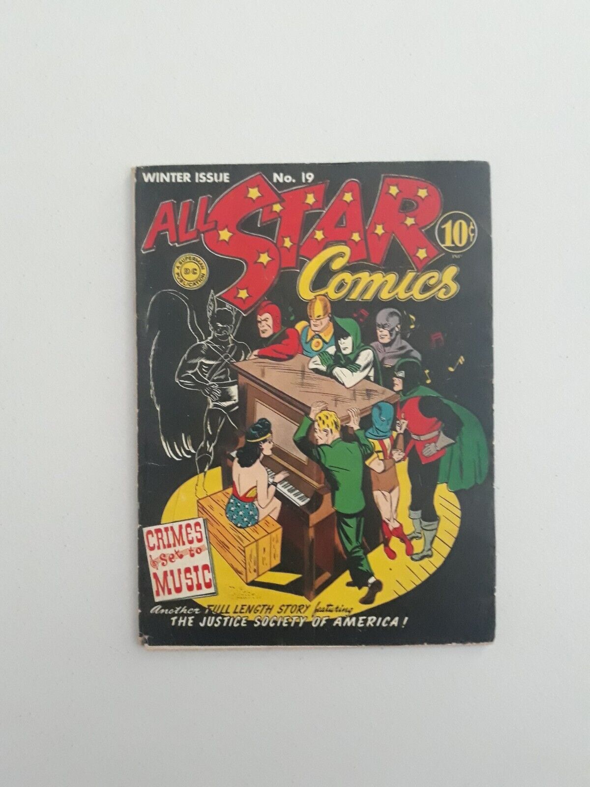 All Star Comics 19 DC Comics 1944 Justice Society, Flash. Hawkman, Wonder Woman 