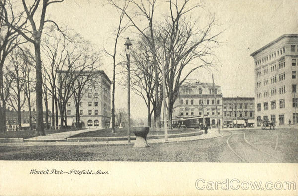 Pittsfield,MA Wendell Park Berkshire County Massachusetts Postcard Vintage