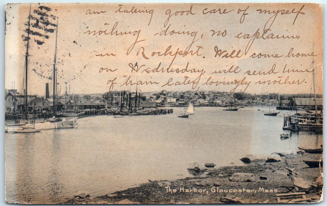 Postcard - The Harbor - Gloucester, Massachusetts