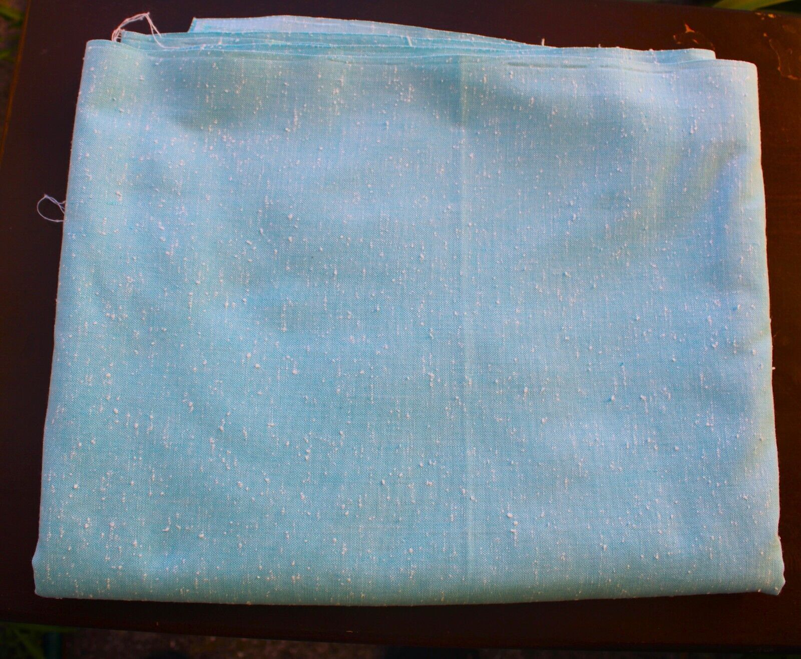 Vintage 1970s Turquoise Hoya Cloth Garment Sewing Fabric 2 3/4 yards x 44 inches