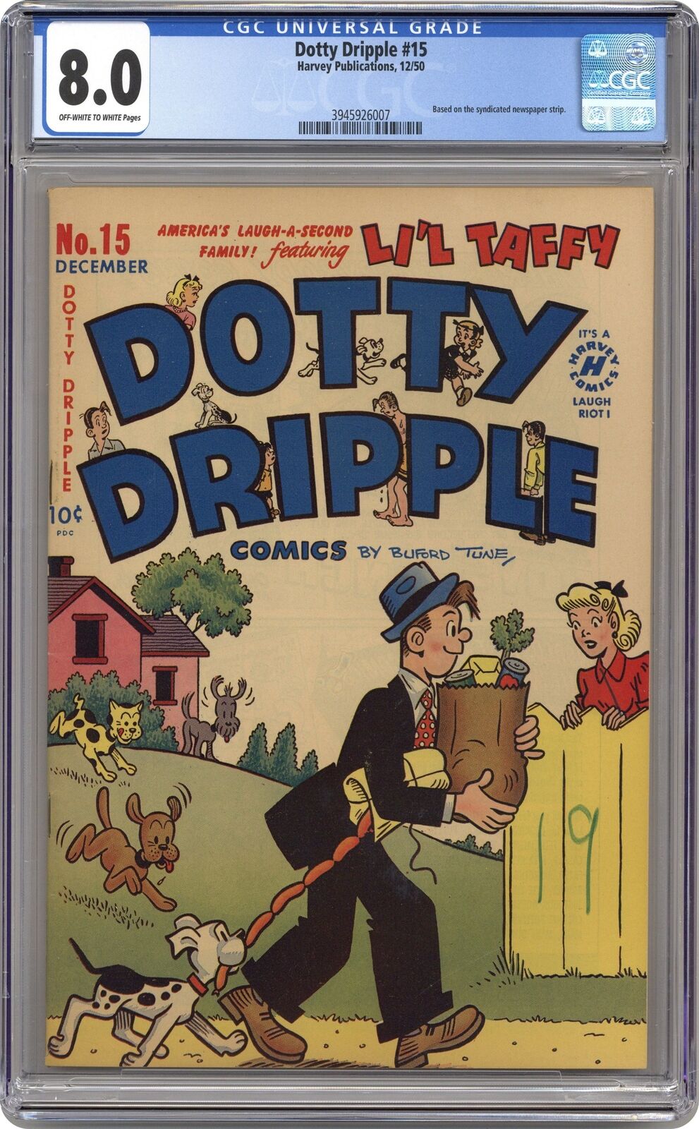 Dotty Dripple #15 CGC 8.0 1950 3945926007