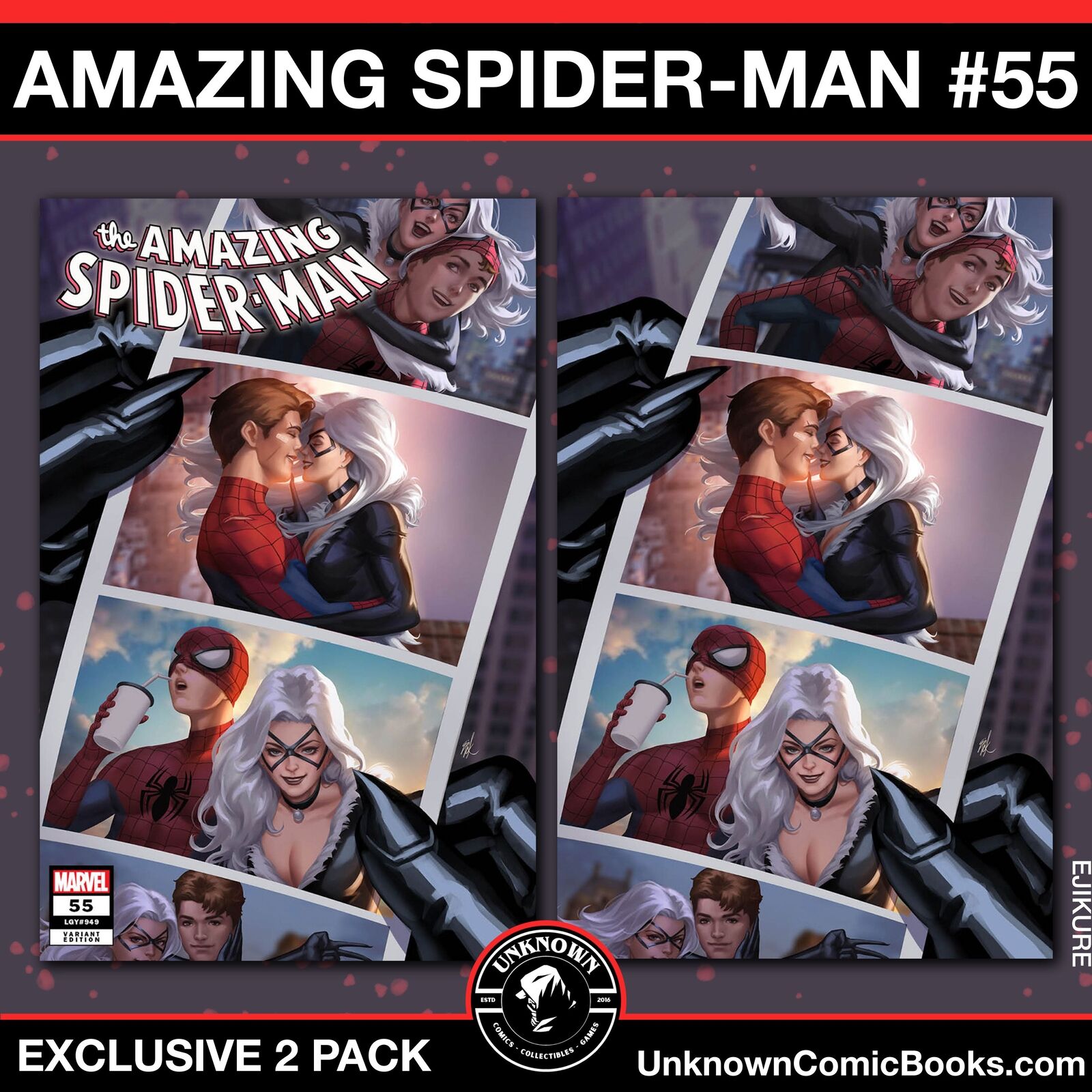 [2 PACK] AMAZING SPIDER-MAN #55 UNKNOWN COMICS EJIKURE EXCLUSIVE VAR (08/14/2024