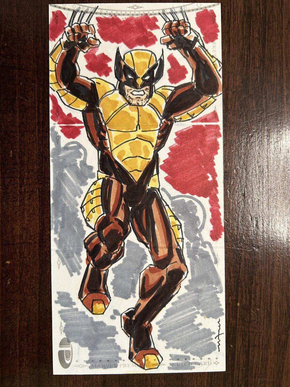 2014 Marvel Premier Sketch Card- William Withers, Triple Panel Booklet Wolverine