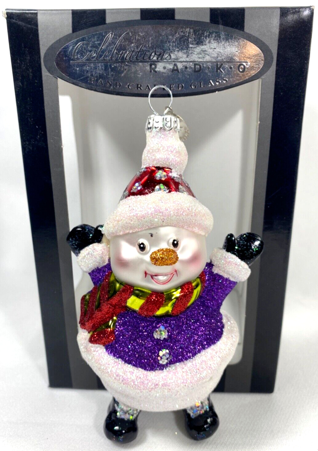 Christmas Ornament Snowman Celebrations By Radko Vintage Holiday Decor