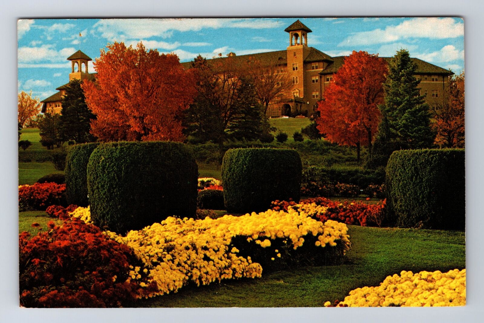 Hershey PA-Pennsylvania, Rose Garden, Arboretum in Autumn Vintage Card Postcard