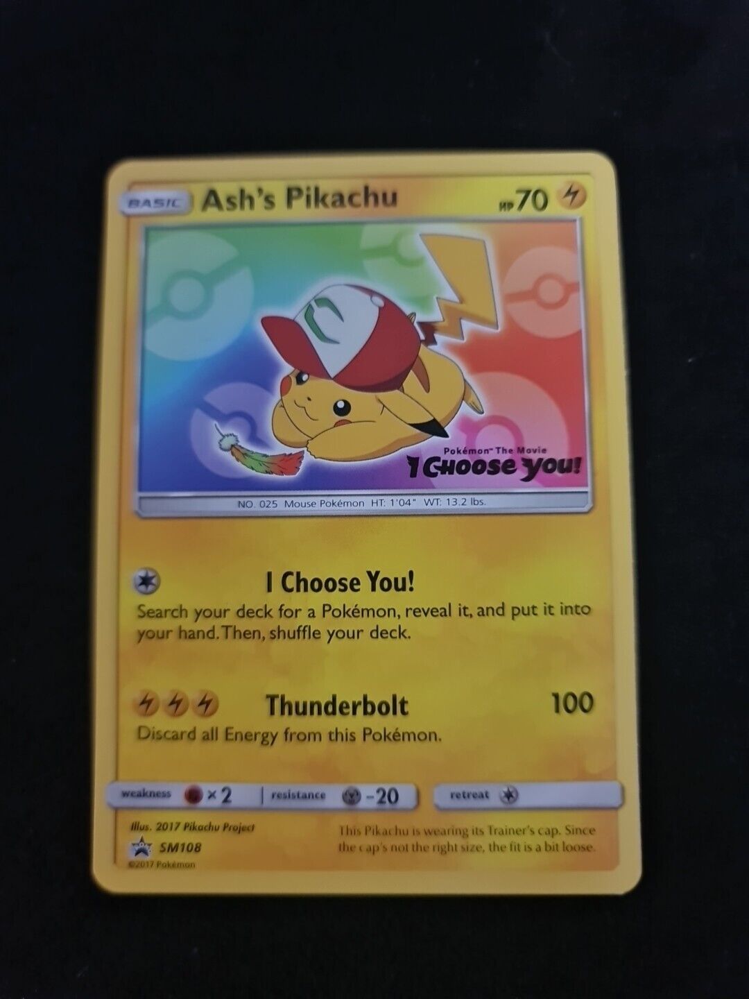 Pokemon Card - Ash's Pikachu SM108