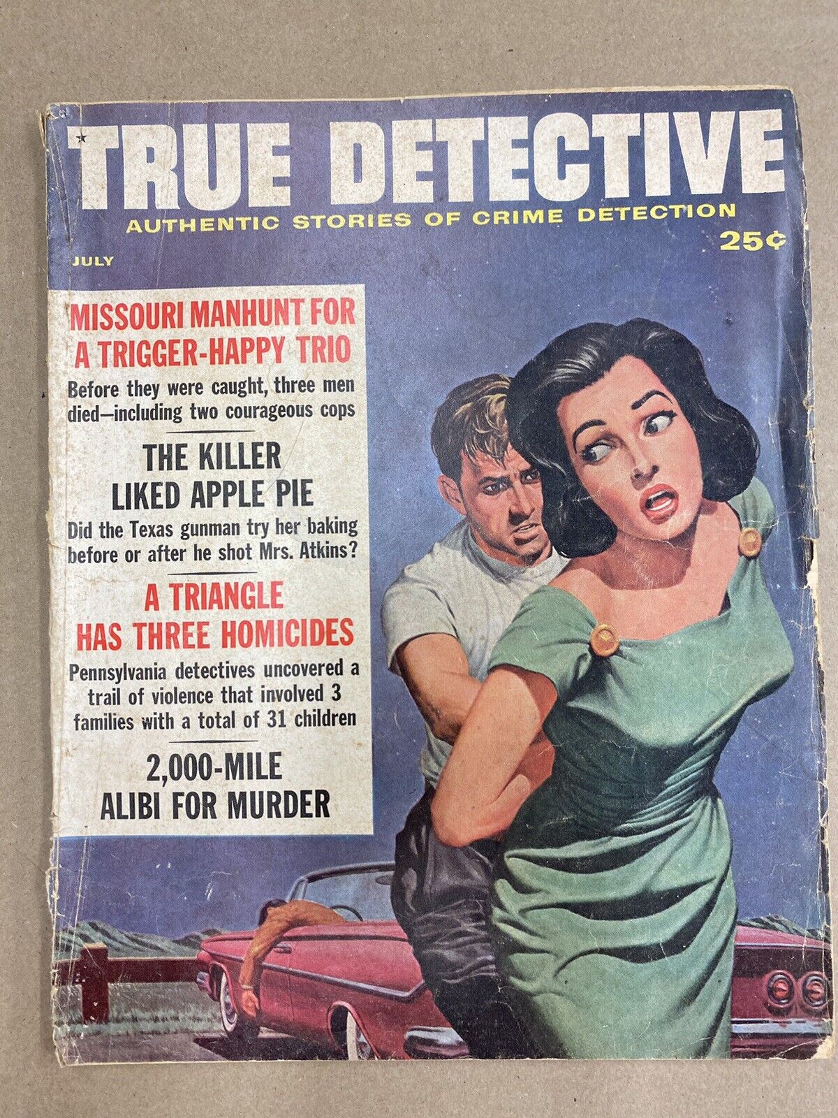 VTG MAG. TRUE DETECTIVE-07/61 APPLE PIE-RED SPIES-TRIANGLE HAS THREE HOMI...