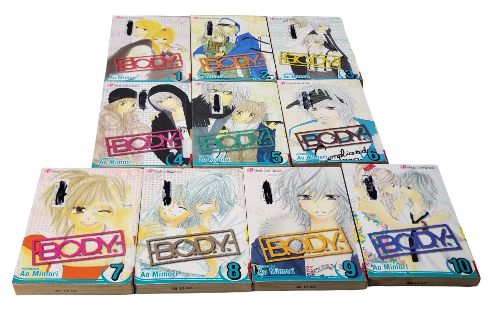 B.O.D.Y. (BODY) by Ao Mimori Vol 1-10 Complete English Set Manga Lot