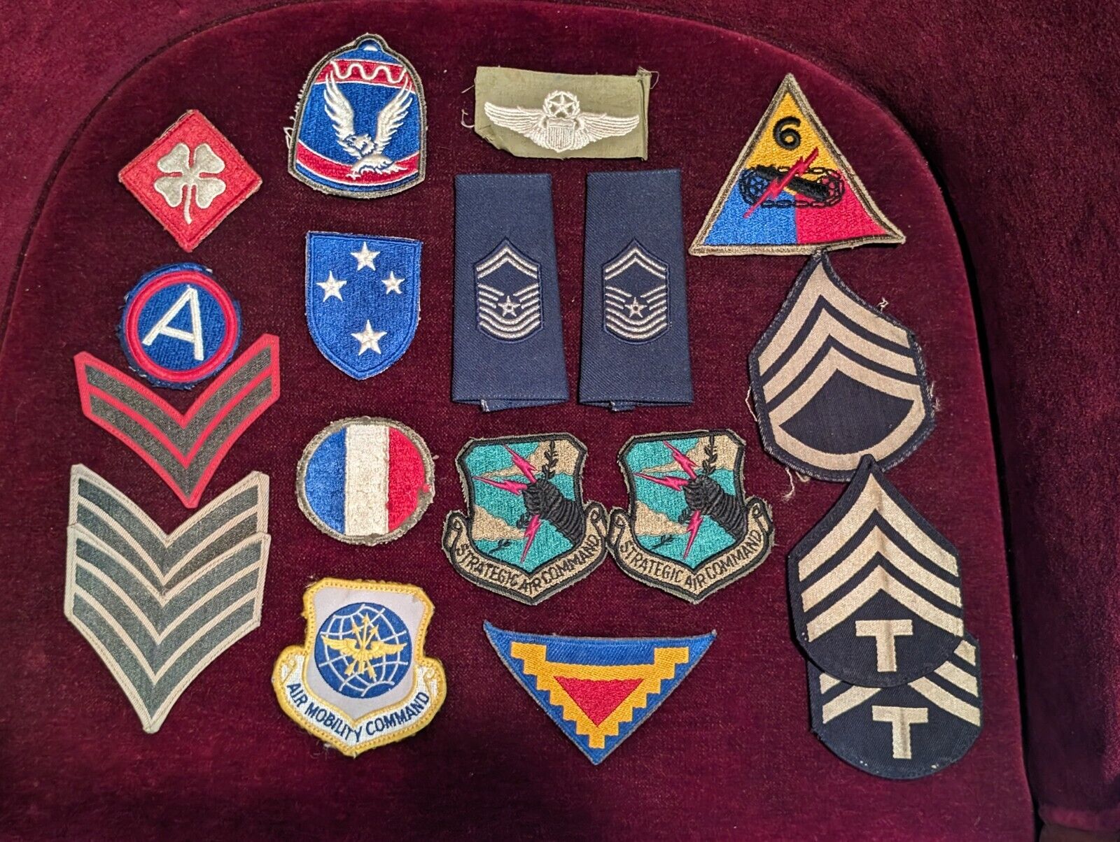 Vintage WW2 Korea Vietnam US Army Mixed Military Patch Lot of 19 Authentic Rare