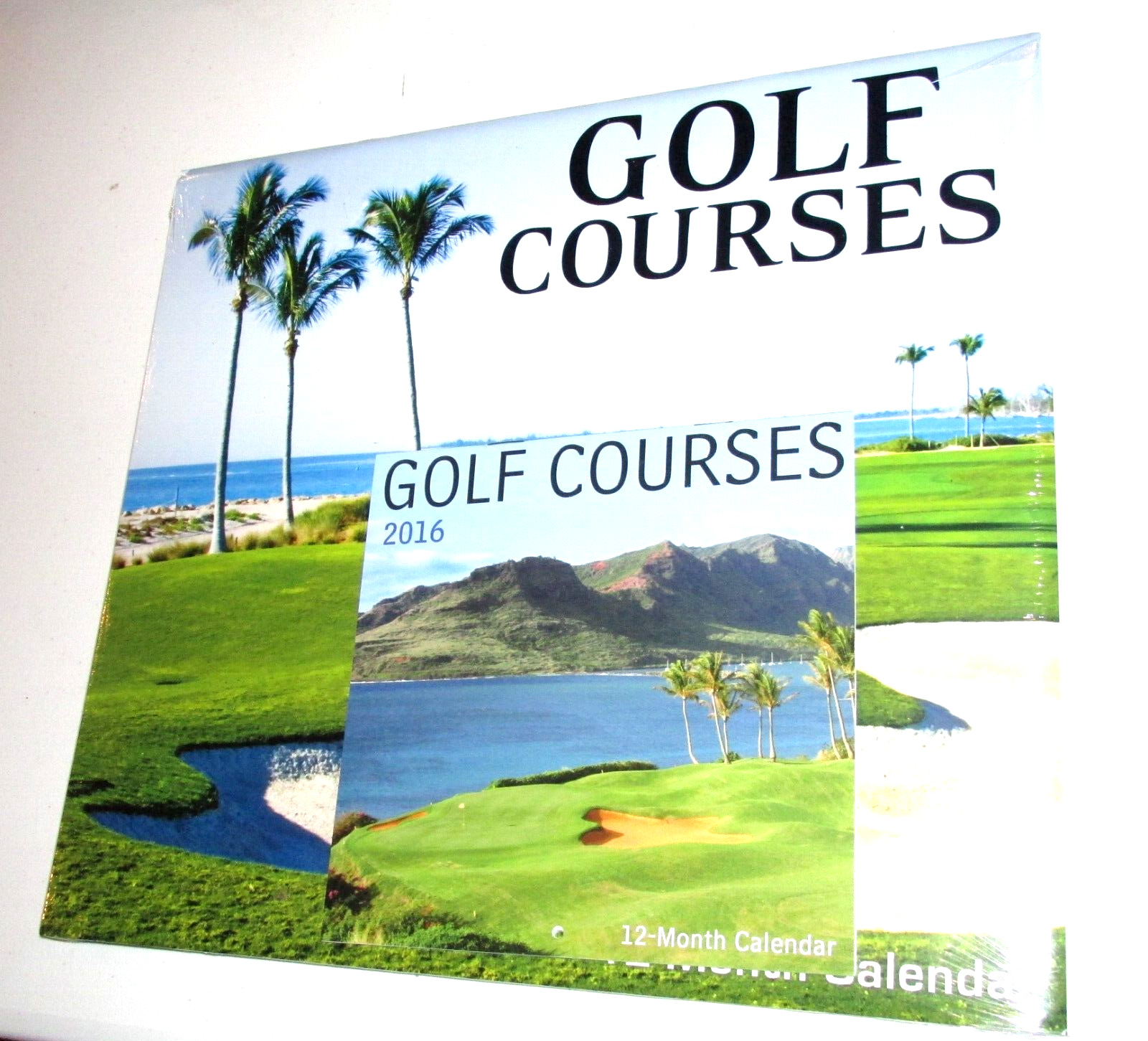 NEW 2016 Golf Courses Monthly Wall Hanging Calendar 12 Months