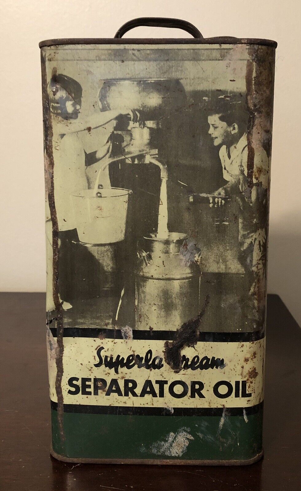 Antique Superla Cream Separator Oil Can, One Gallon, STANDARD OIL CO.