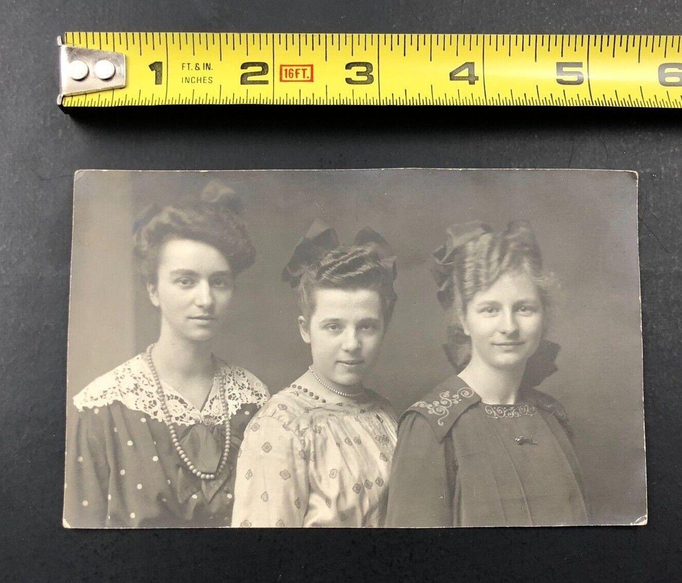 RPPC Antique Photo Postcard Beautiful Teen Girls Dress Occupation Cochem,Germany
