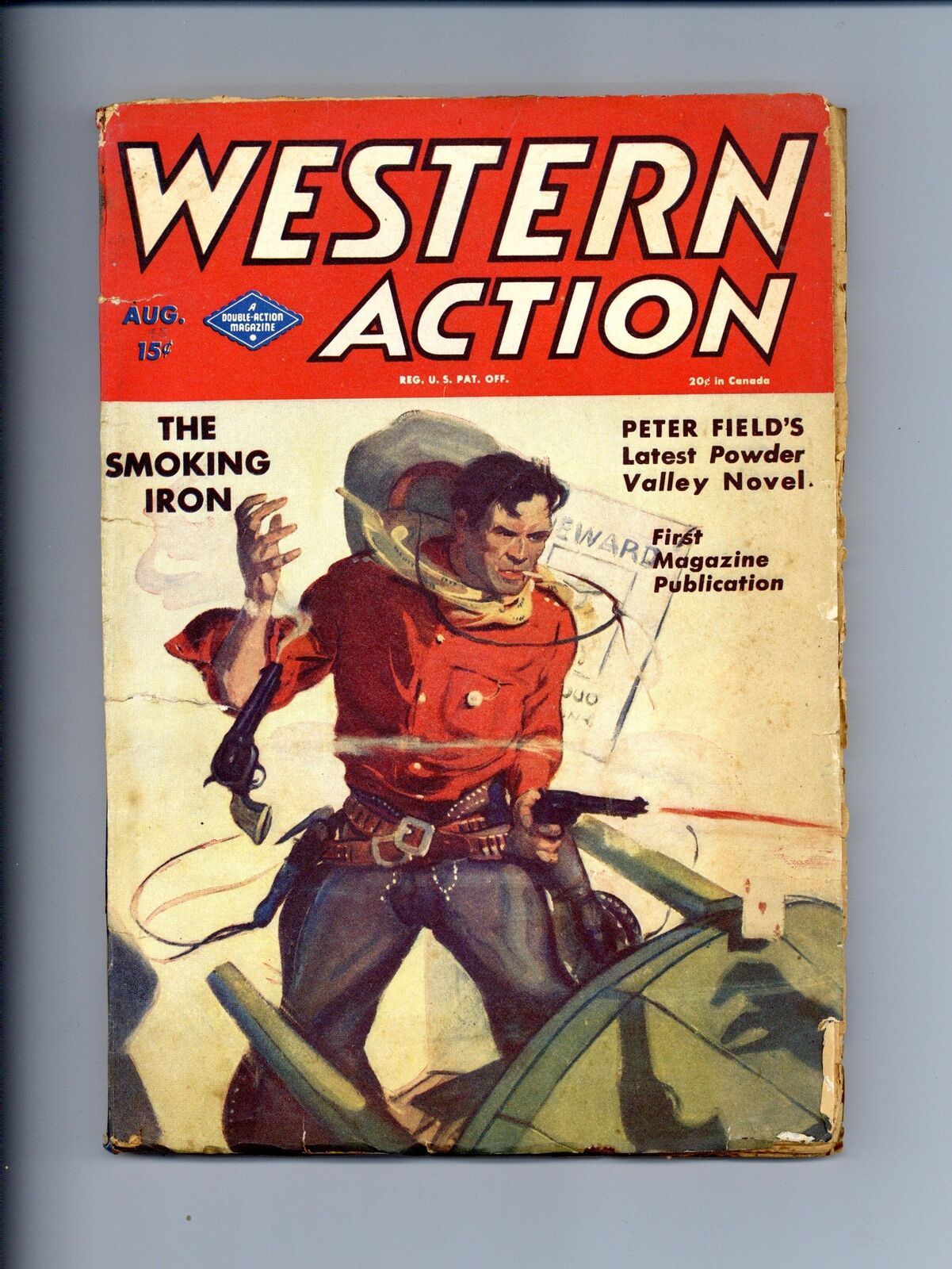 Western Action Novels Magazine 1st Series Pulp Aug 1945 Vol. 10 #1 VG Low Grade