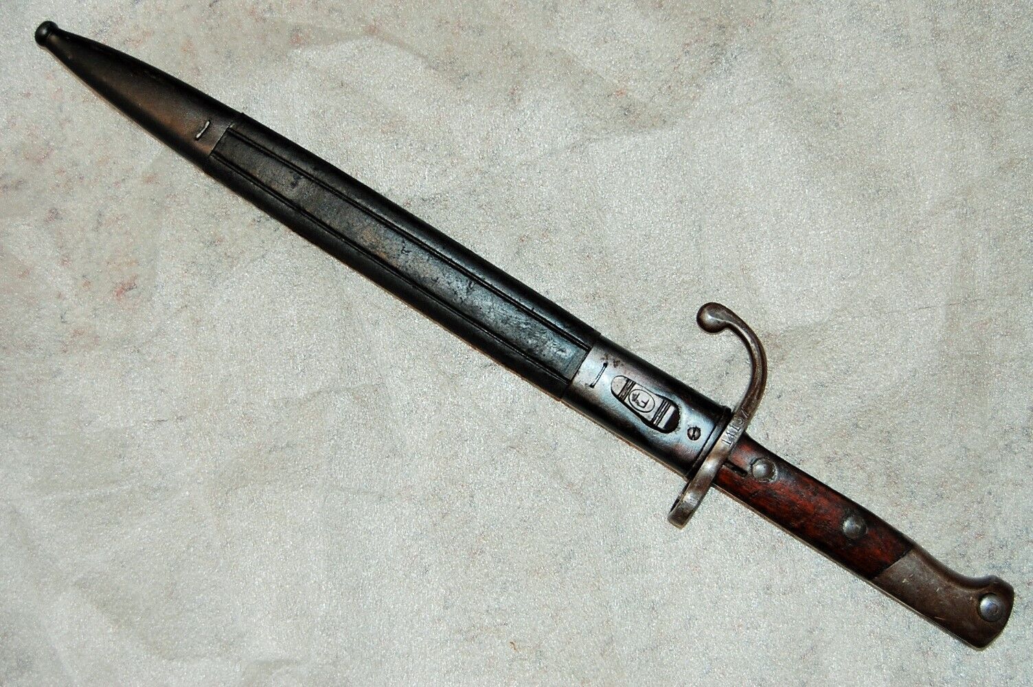 M1908 Bayonet Knife & Scabbard for Mauser Rifles - Vintage Antique