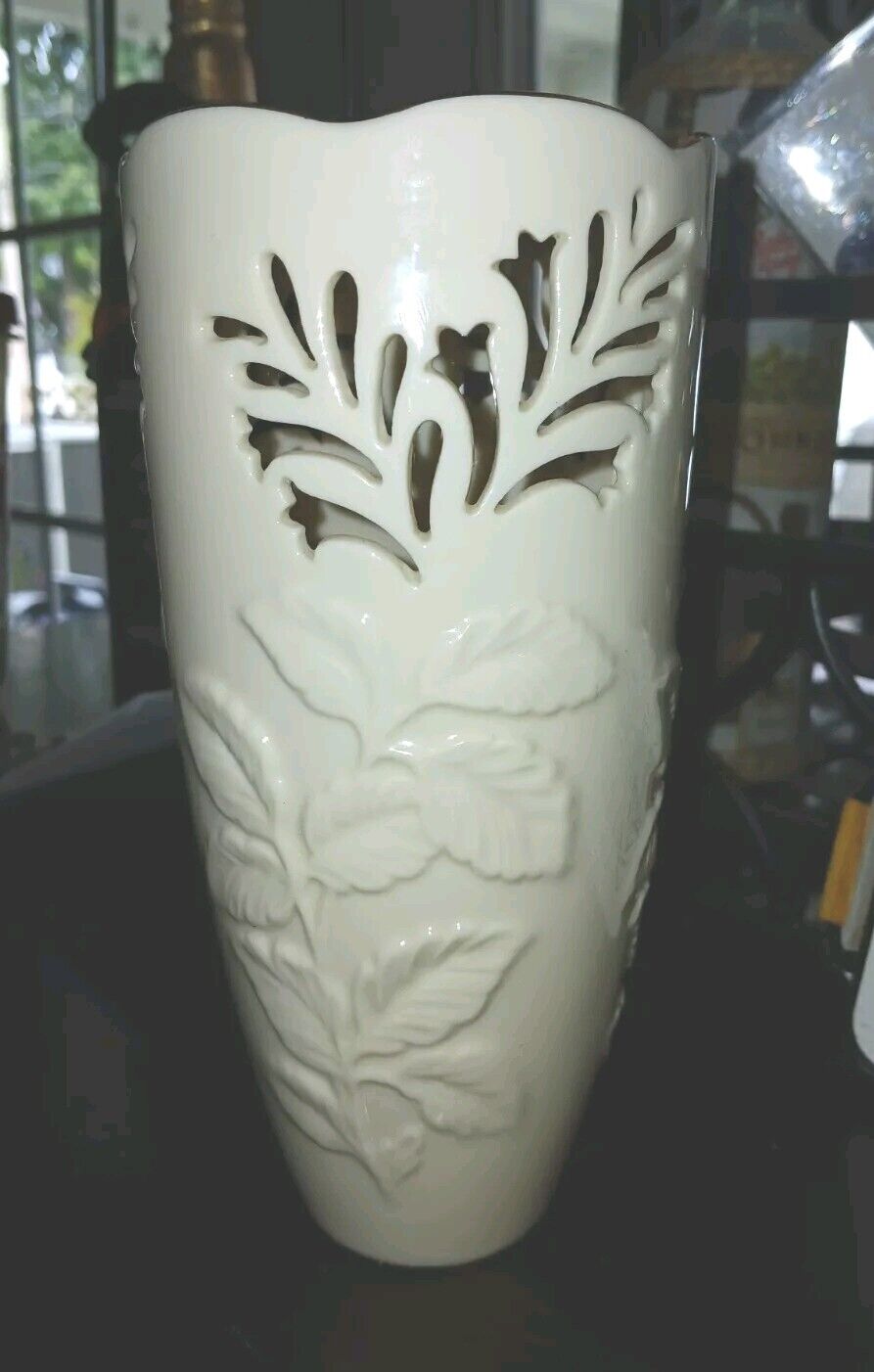 lenox white vintage large vase