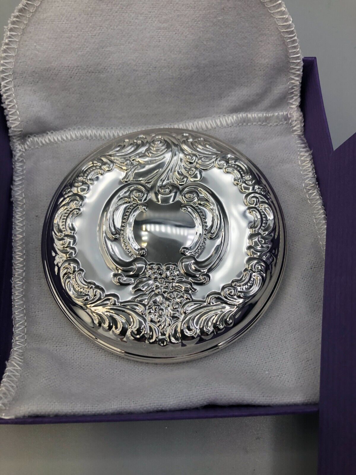 Grande Baroque by Wallace Sterling Silver Purse Mirror, Factory New