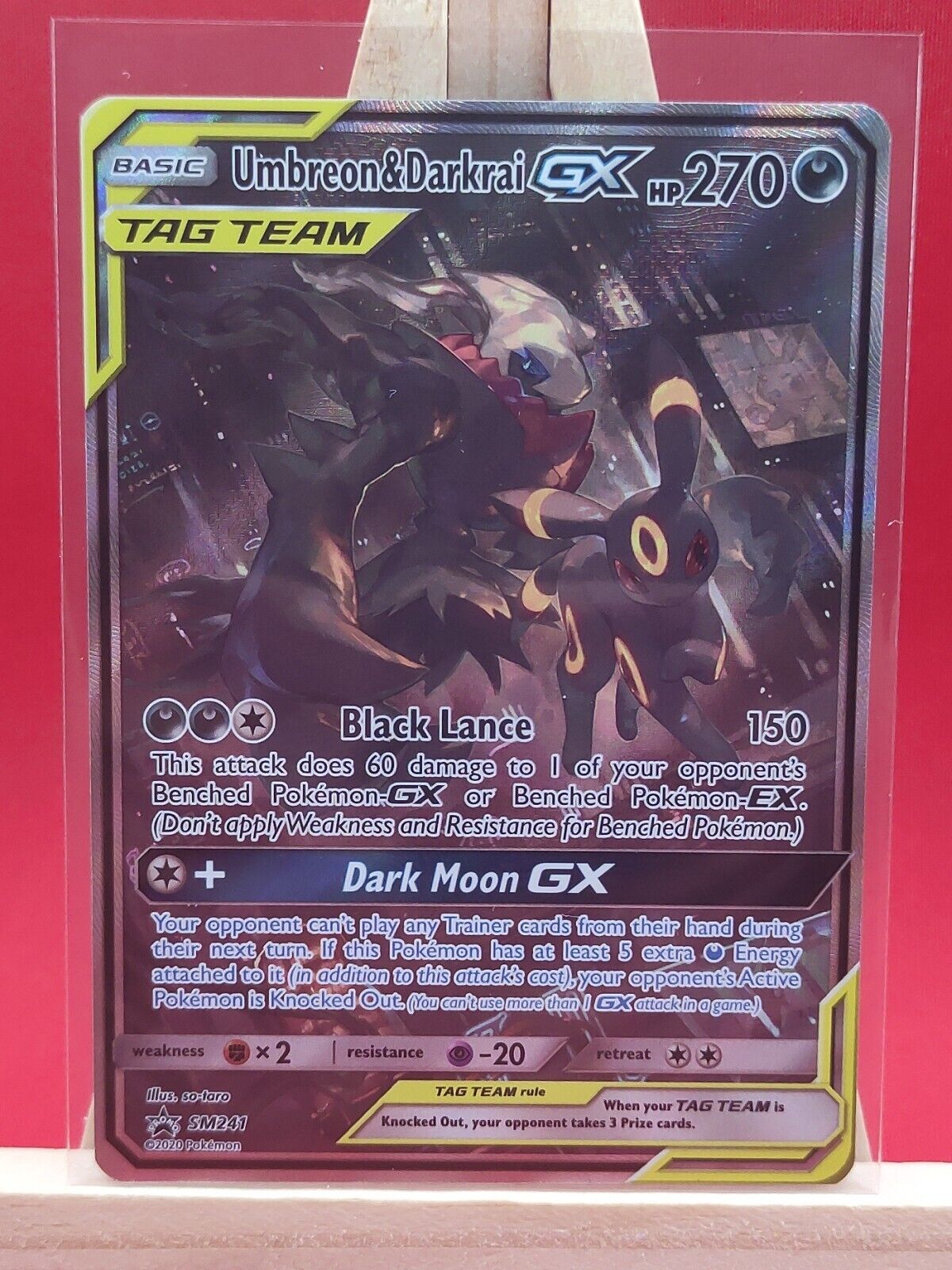 Umbreon & Darkrai GX Tag Team SM241 Alternate Full Art Promo Pokemon Card