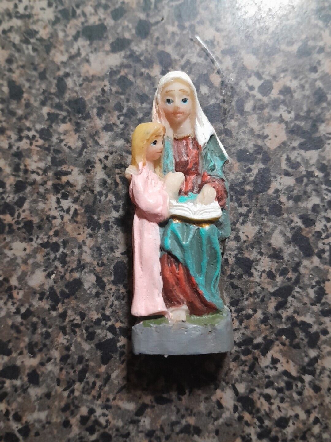 Vintage Saint Anne with Virgin Mary Statue 