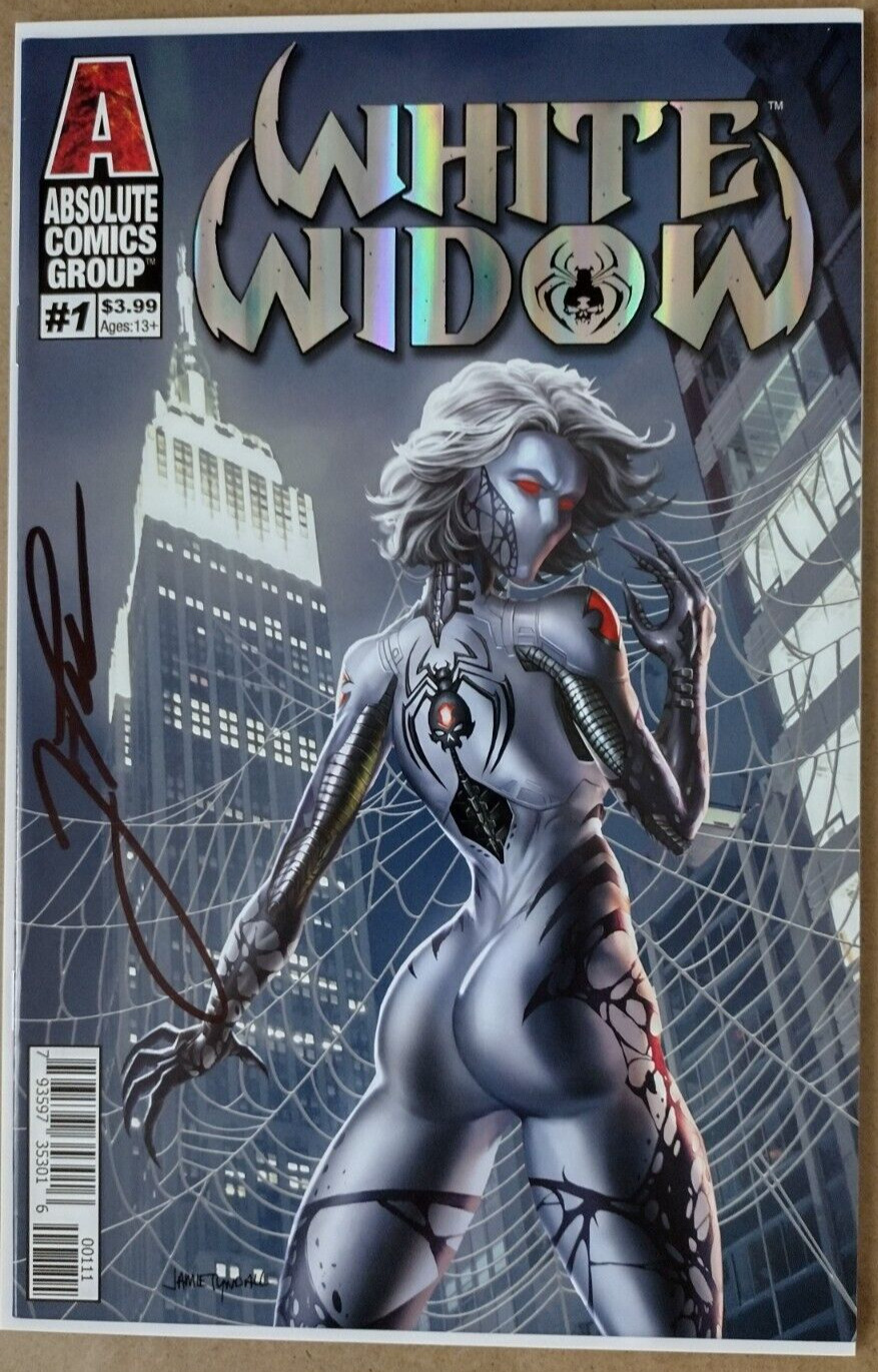 White Widow #1A, 2019, NM, signed Jamie Tyndall