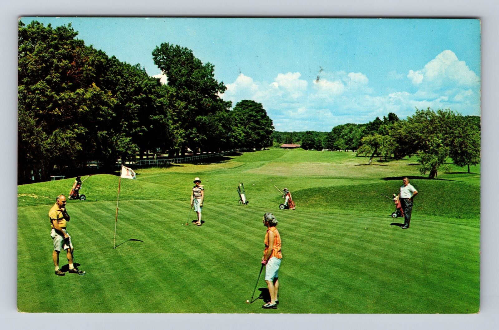 Whitehall MI-Michigan, White Lake Golf Course, Antique Vintage c1973 Postcard