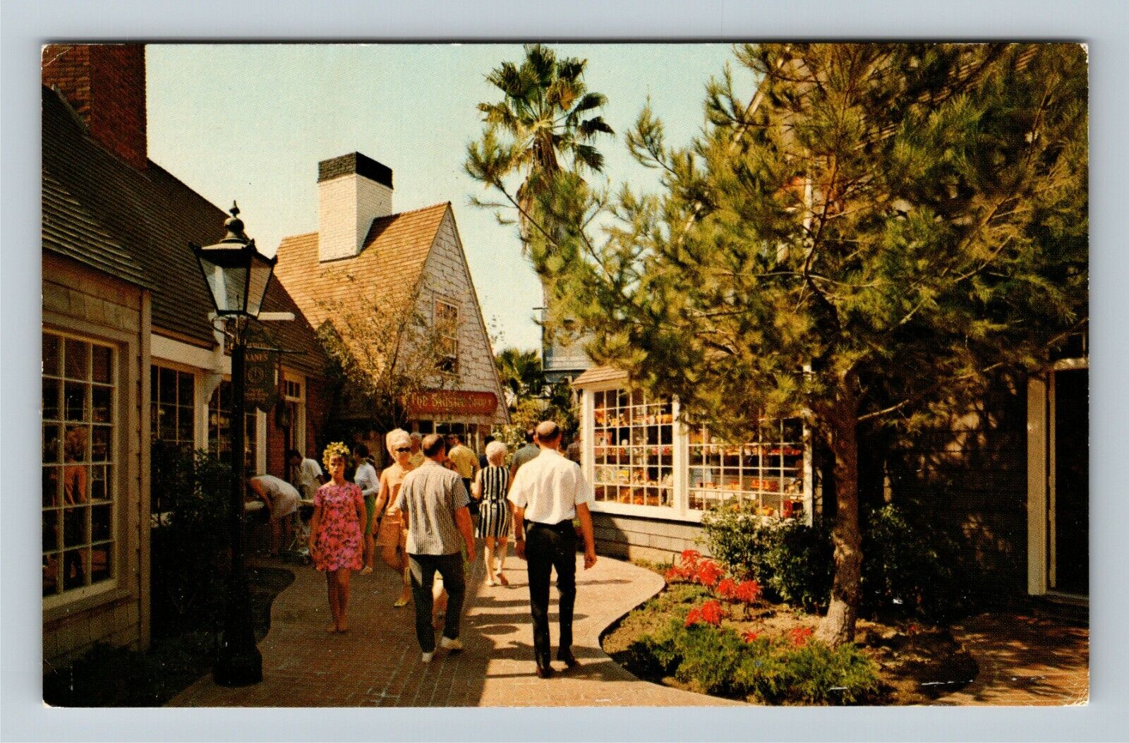 San Pedro CA-California, Whaler's Wharf, Ports Of Call Village Vintage Postcard