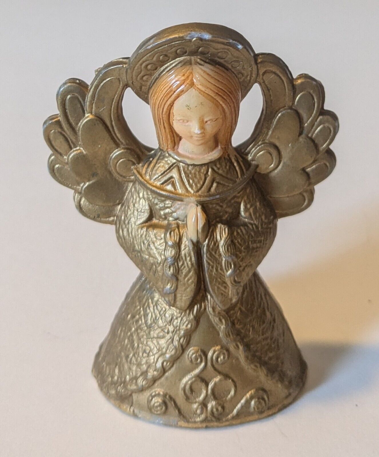 VINTAGE Christmas Nativity Angel Figurine HARD PLASTIC 3\
