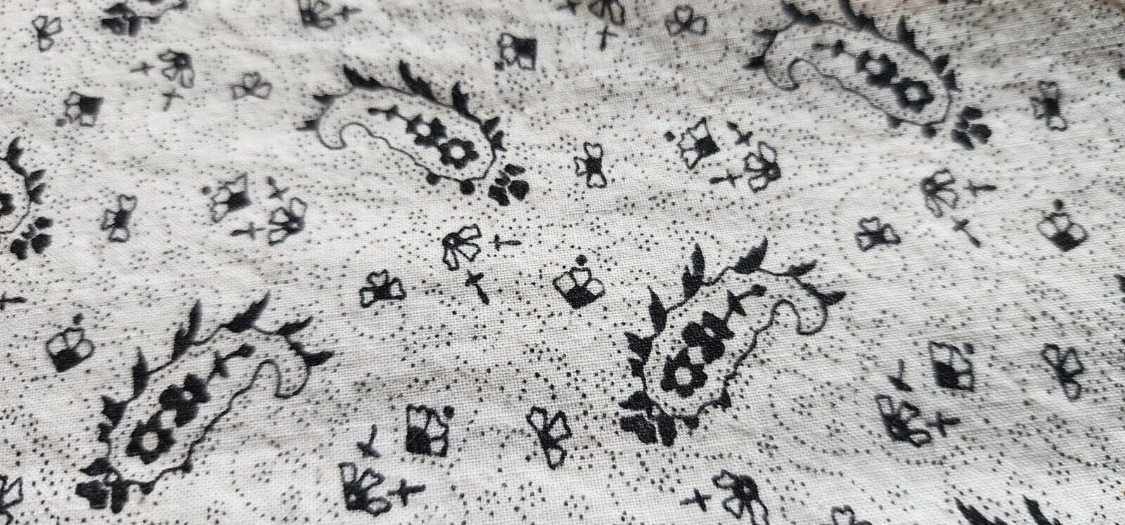 Vintage Fabric* PAISELY * 100% cotton -  43