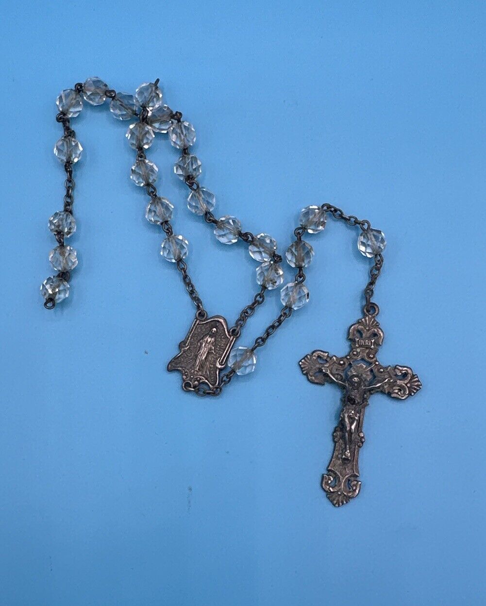 Vintage Sterling Silver 925 Crucifix by DiROMA - Needs Beads Replaced
