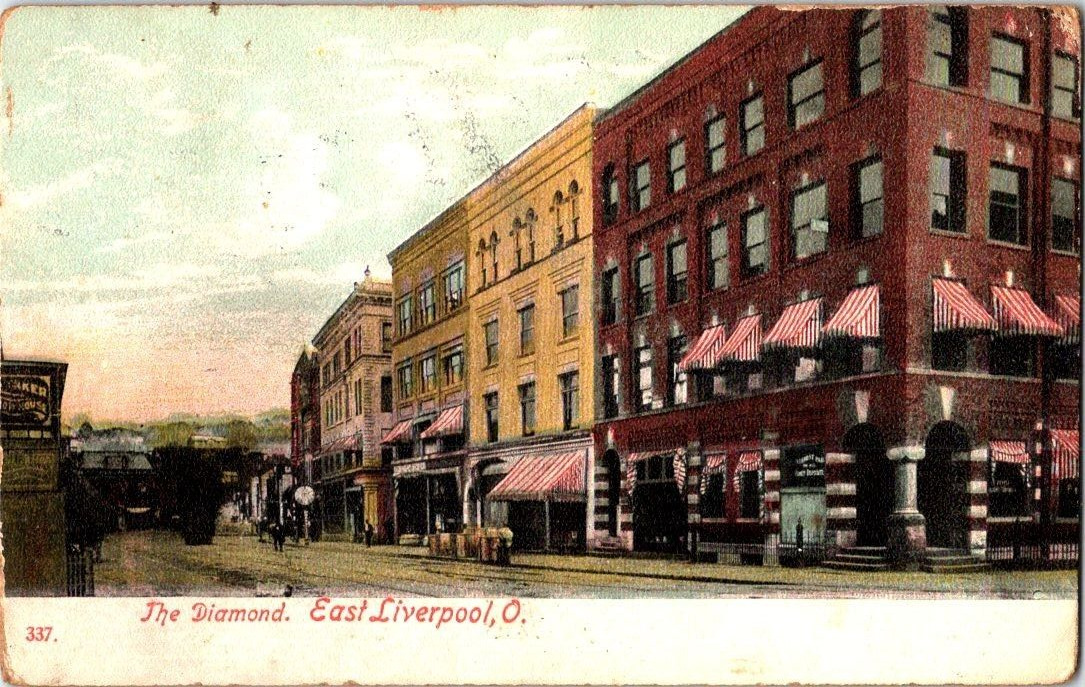 c.1908 The Diamond East Liverpool Ohio