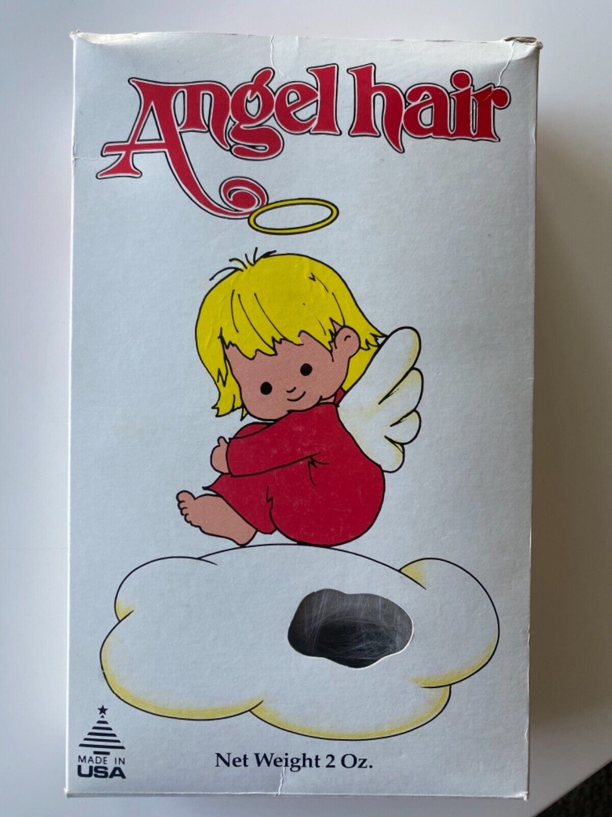 Vintage Angel Hair : Spun Glass 2 oz. Original Box : Union Wadding Co. CHRISTMAS