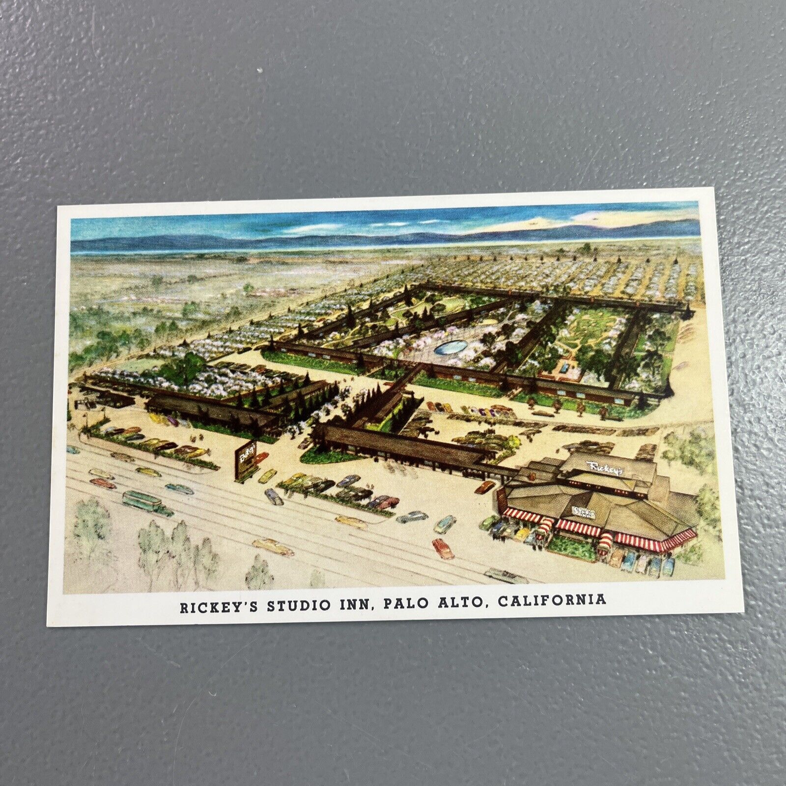 Palo Alto CA-California, Rickey's Studio Inn Hotel, Restaurant, Vintage Postcard