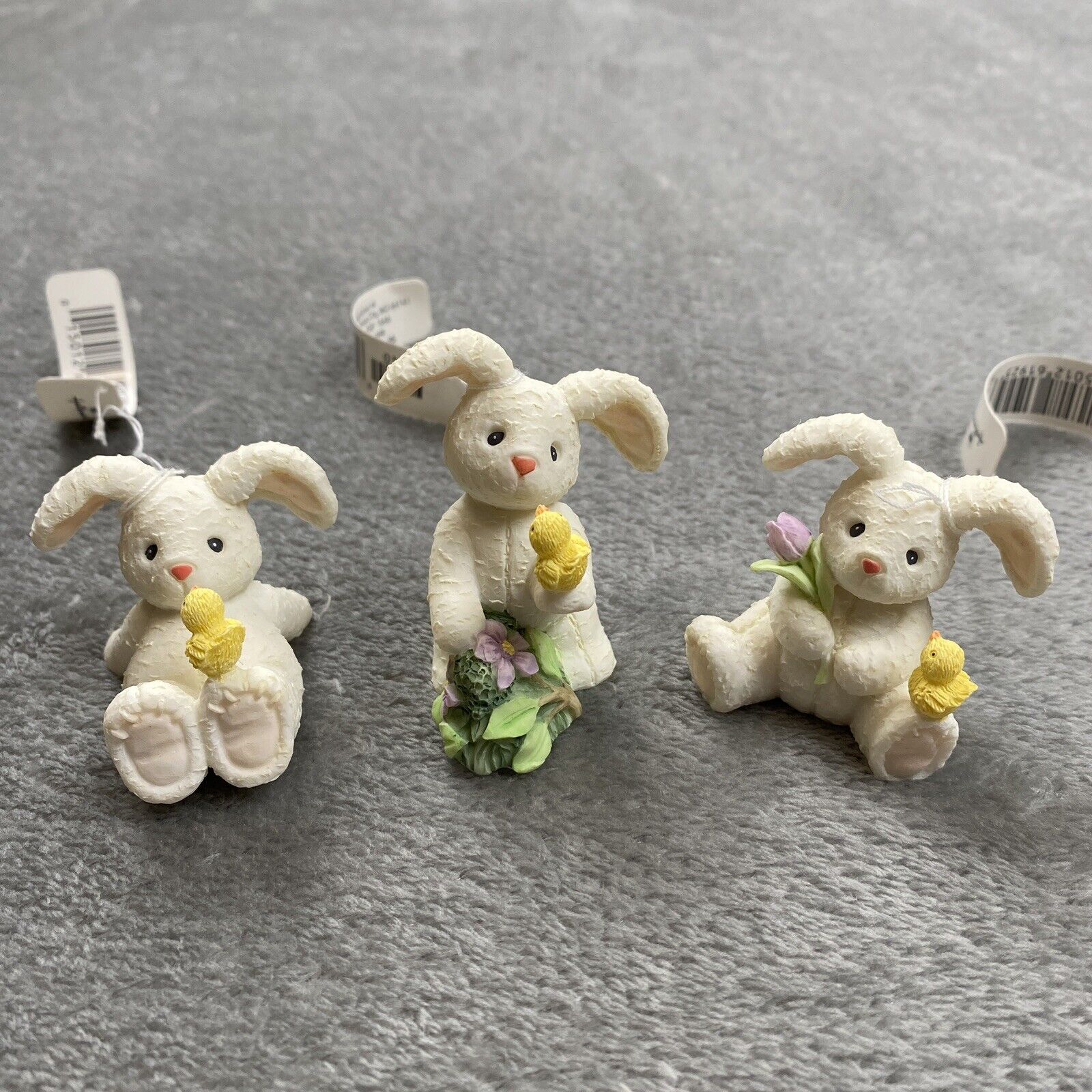 Hallmark Easter Bunny Rabbit Home Decorative Figurines Ornaments Lot Of 3
