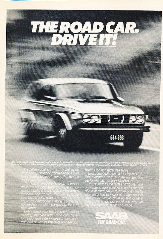 1976 Saab 99 EMS Drive It Vintage Advertisement Ad
