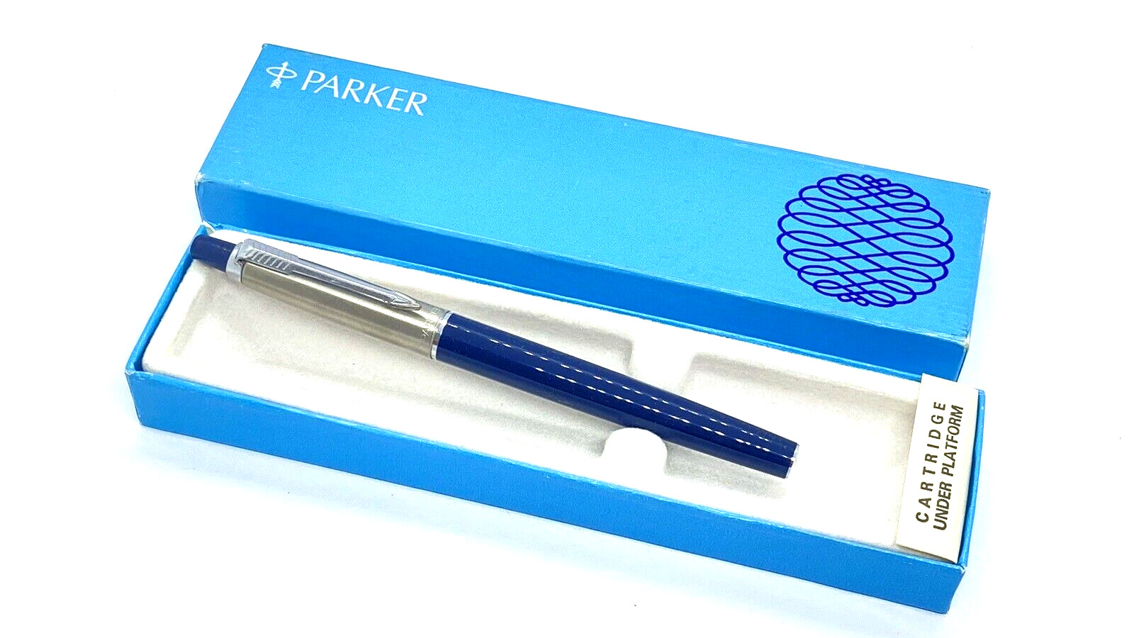 VINTAGE PARKER FELT TIP PEN IN BOX DARK BLUE IN BOX MADE IN ENGLAND EXCELLENT