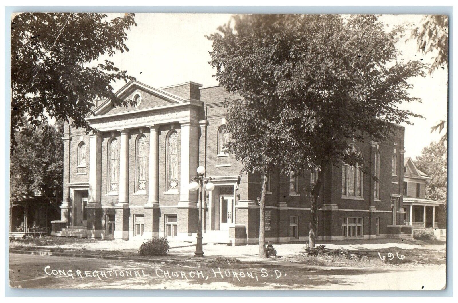 1938 Congregational Church Huron South Dakota SD RPPC Photo Vintage Postcard