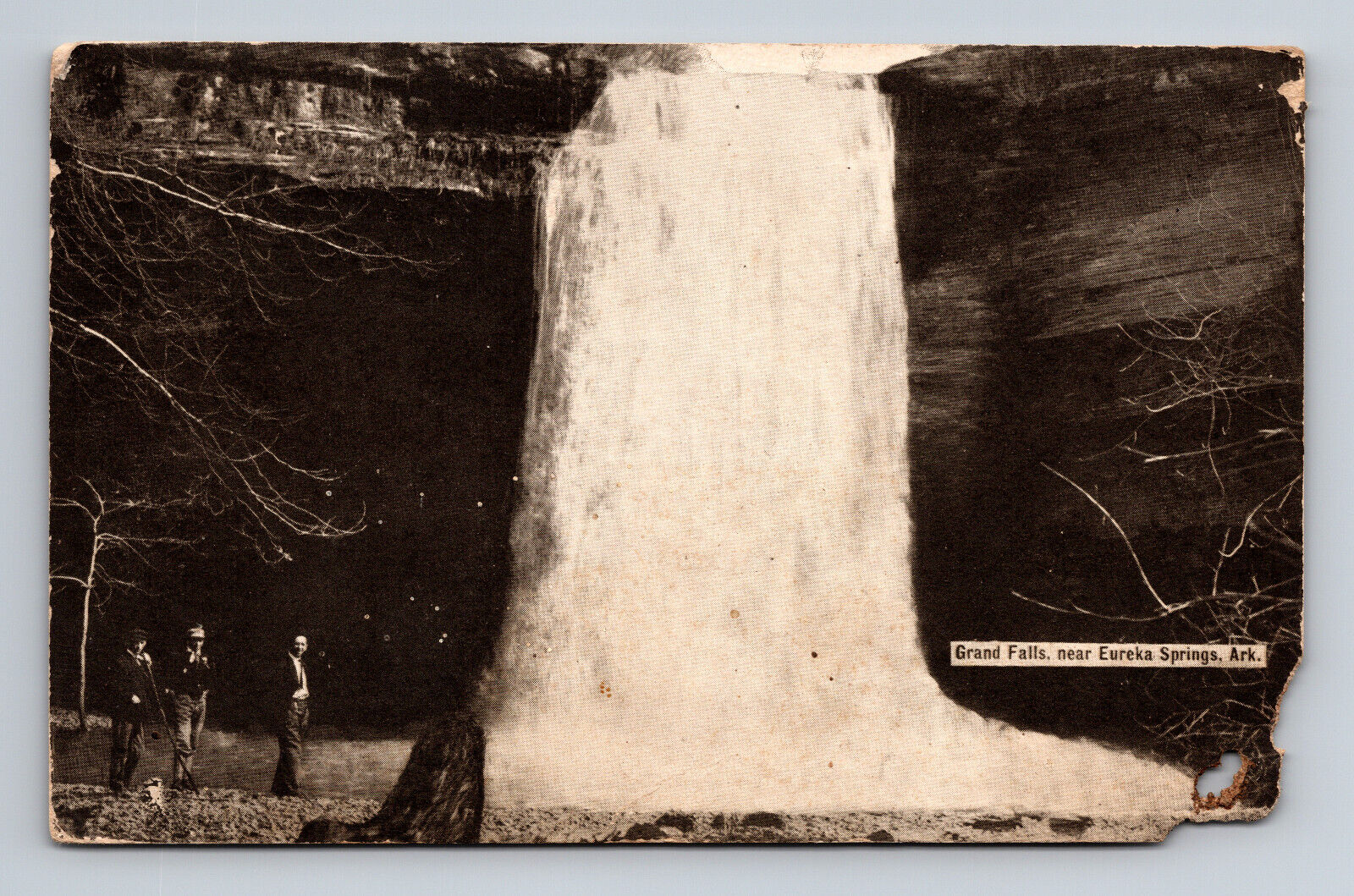c1909 Postcard Grand Falls Eureka Springs Lucien Gray Photographer