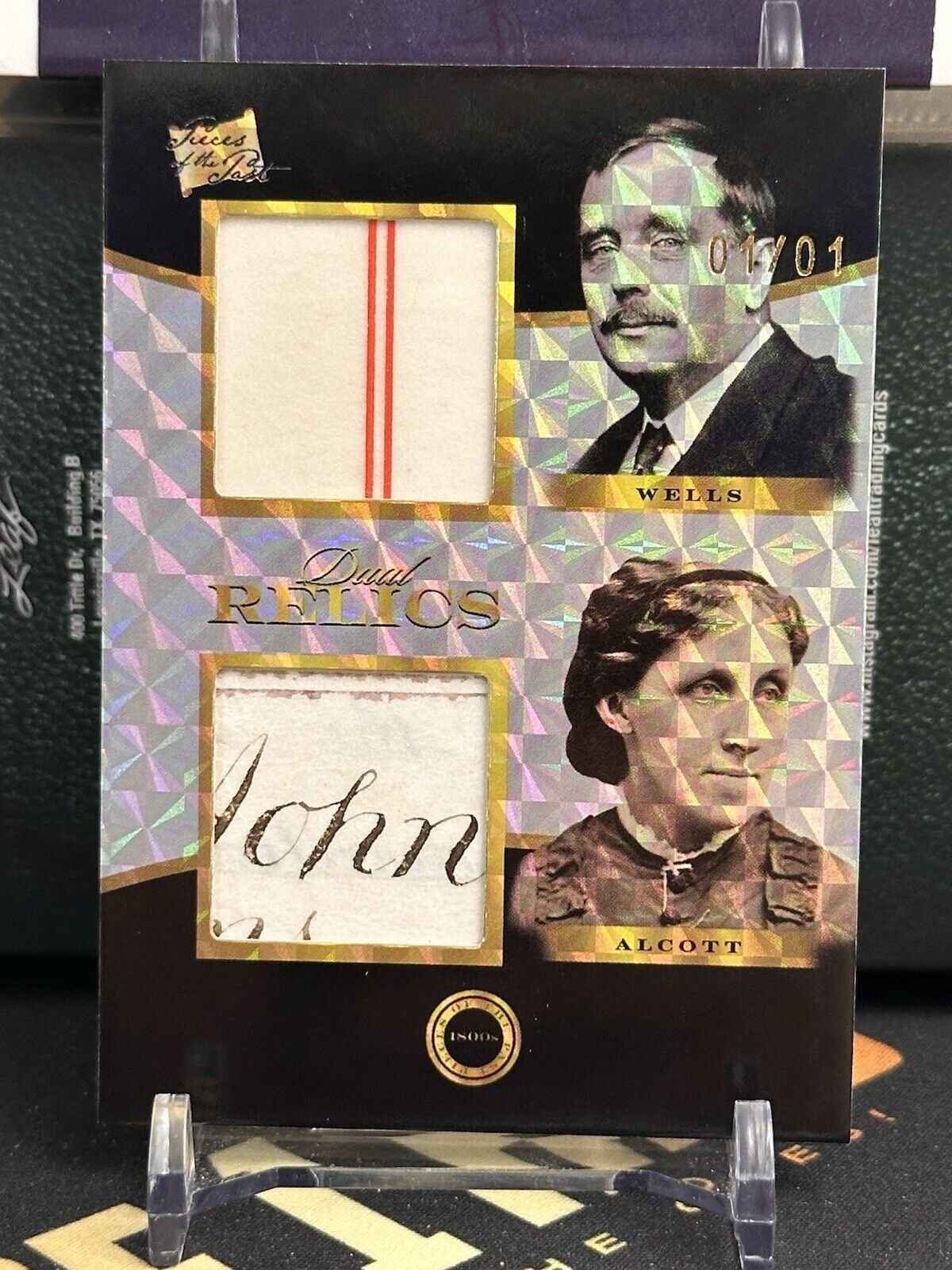 H.G. WELLS LOUISA ALCOTT PIECES OF THE PAST 1800\'s EDITION RELIC Gold Vinyl 1/1
