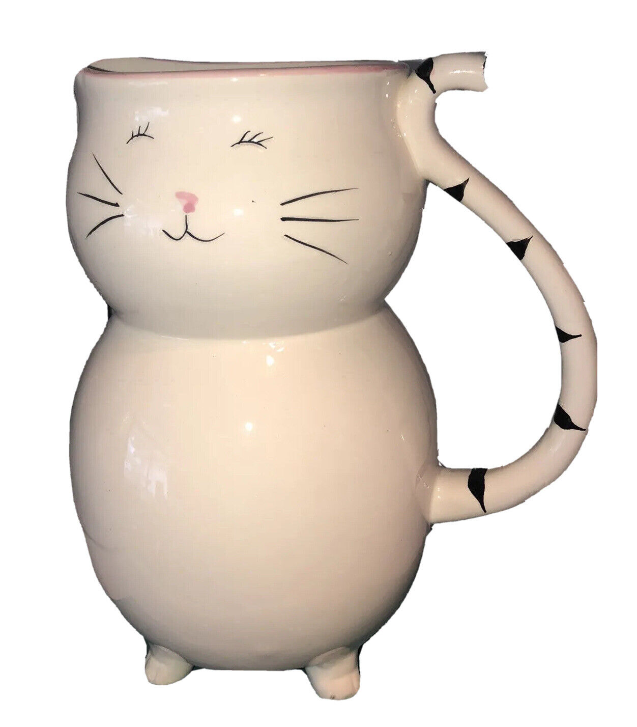 Rare 10 Strawberry Street Cat Pitcher Whimsical Cupboard Anthropomorphic Fun