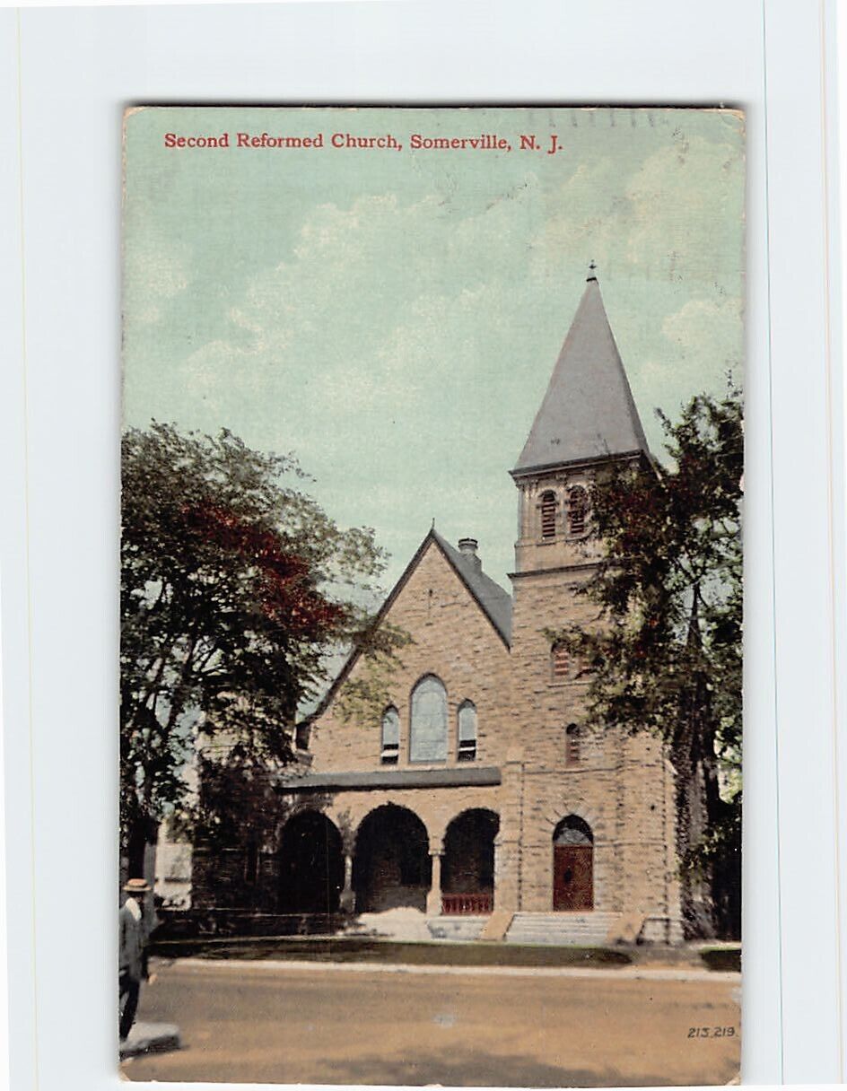 Postcard Second Reformed Church Somerville NJ USA